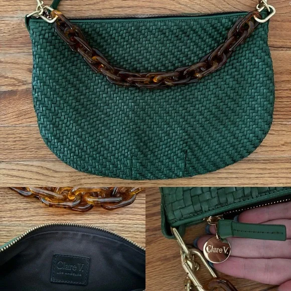 Clare V. Moyen Messengers - Evergreen Woven Checker - Picture 2 of 10